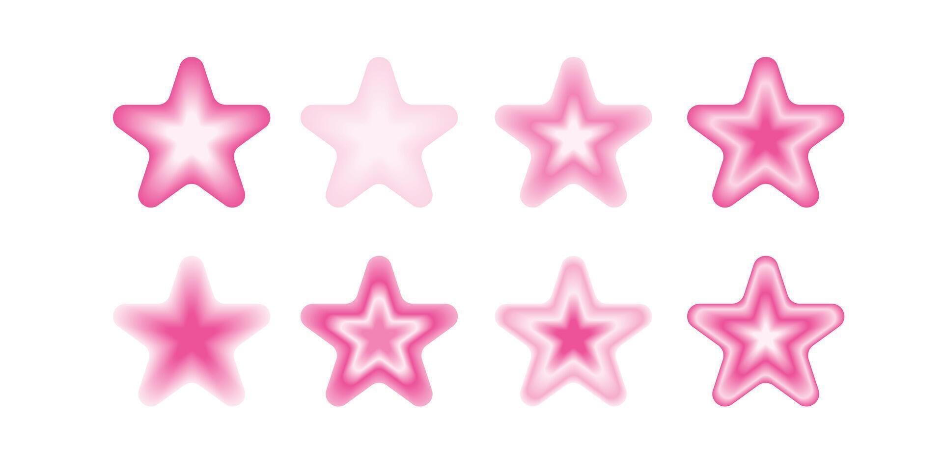 Pink glowing stars illustration for design and decoration vector