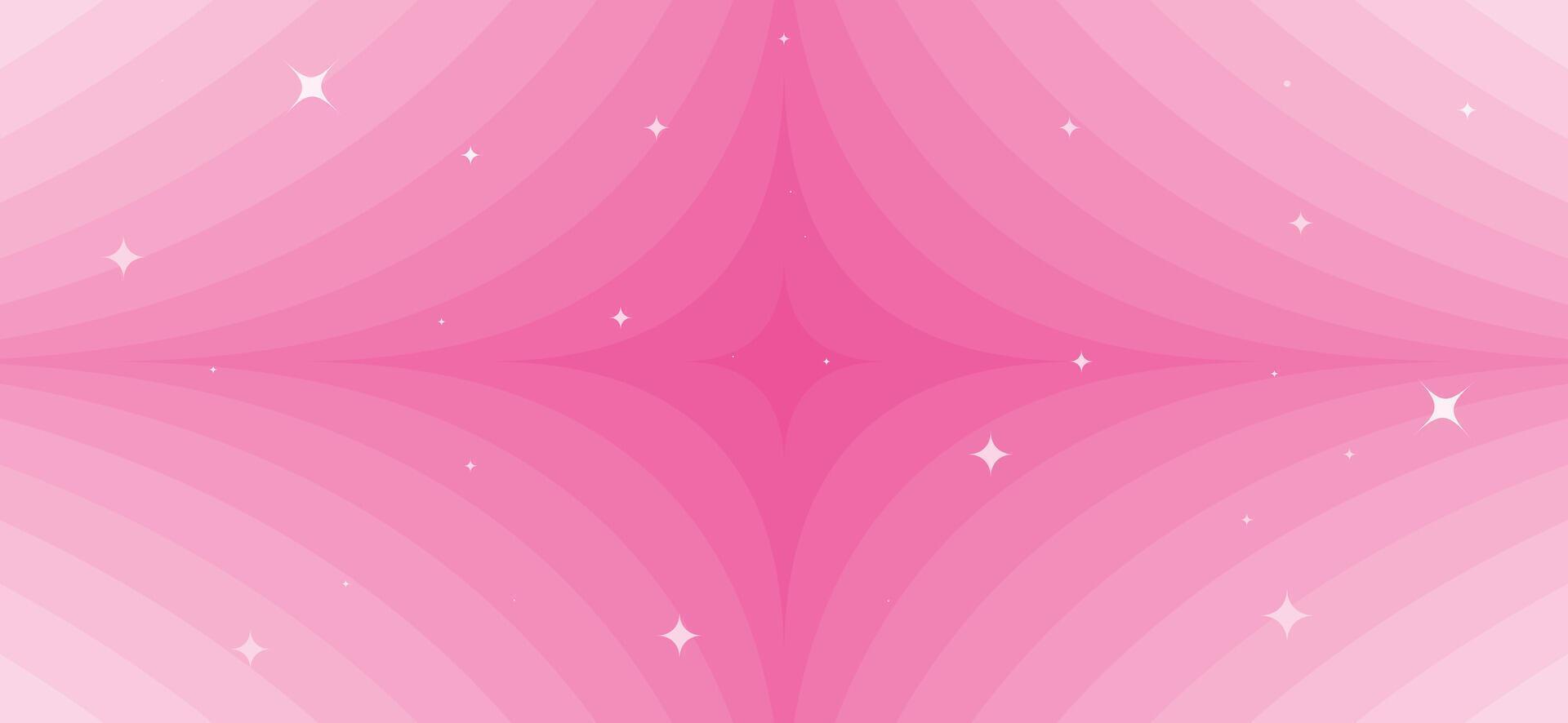Abstract pink background with stars sparkles vector
