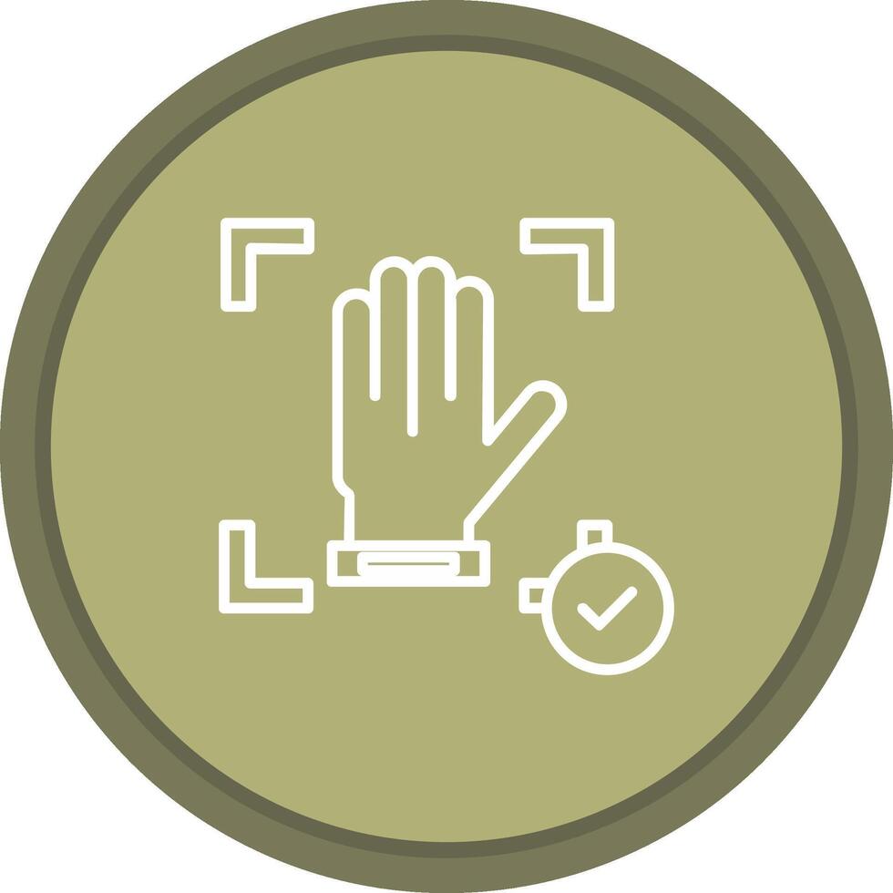 Hand Recognition icon. colored outline icon style. vector