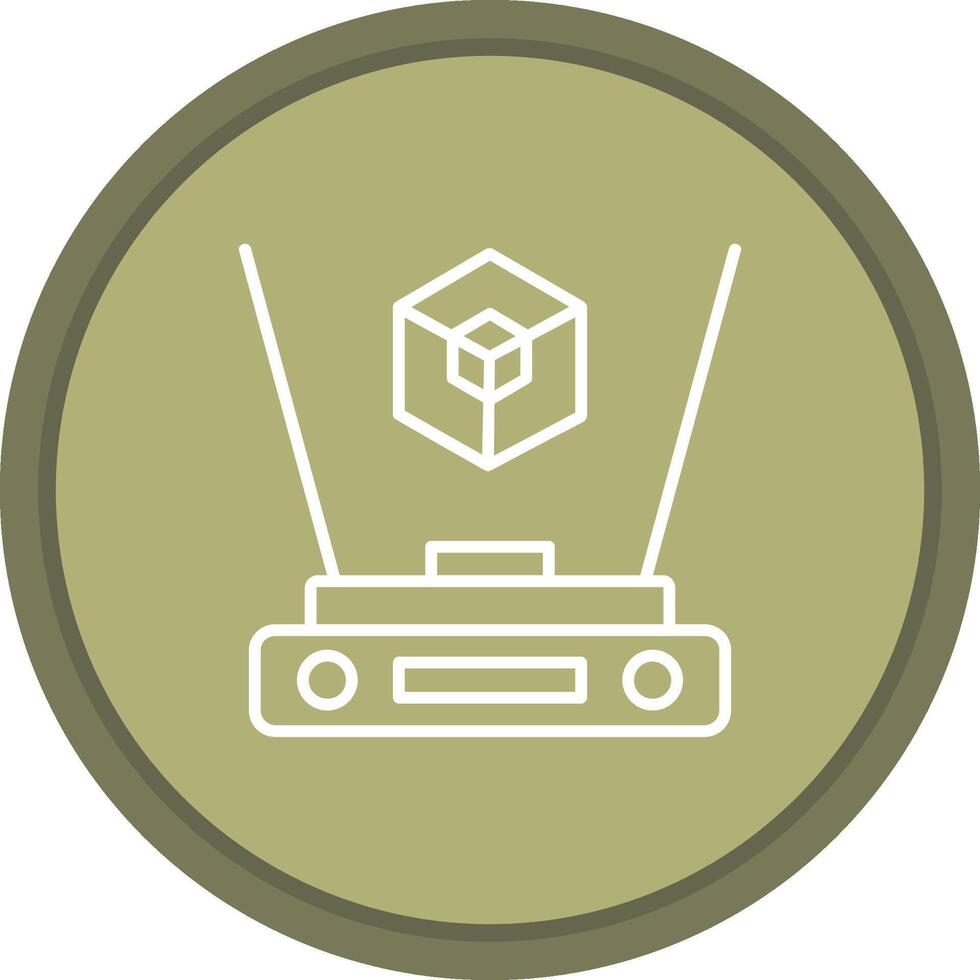 Hologram icon. colored outline icon style. vector