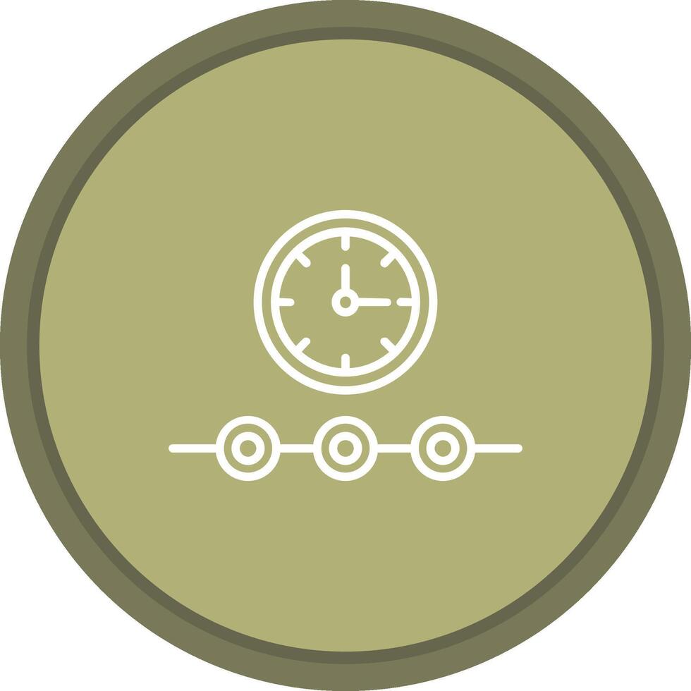 Time icon. colored outline icon style. vector