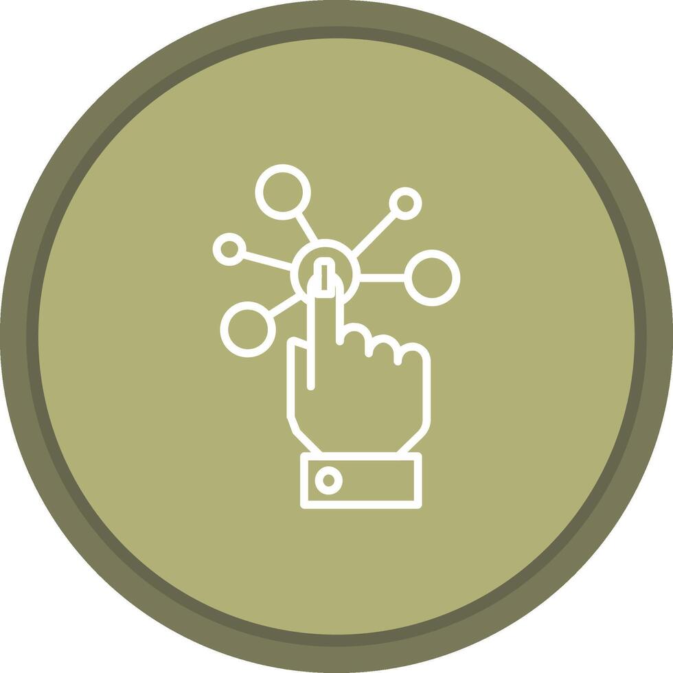 Interaction icon. colored outline icon style. vector