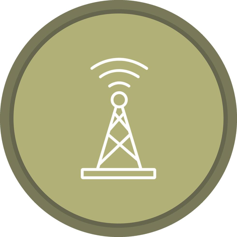 Broadcast icon. colored outline icon style. vector