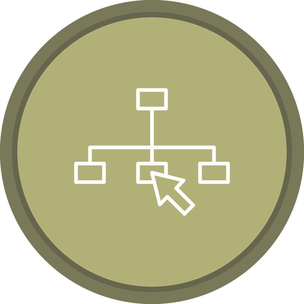 Click icon. colored outline icon style. vector