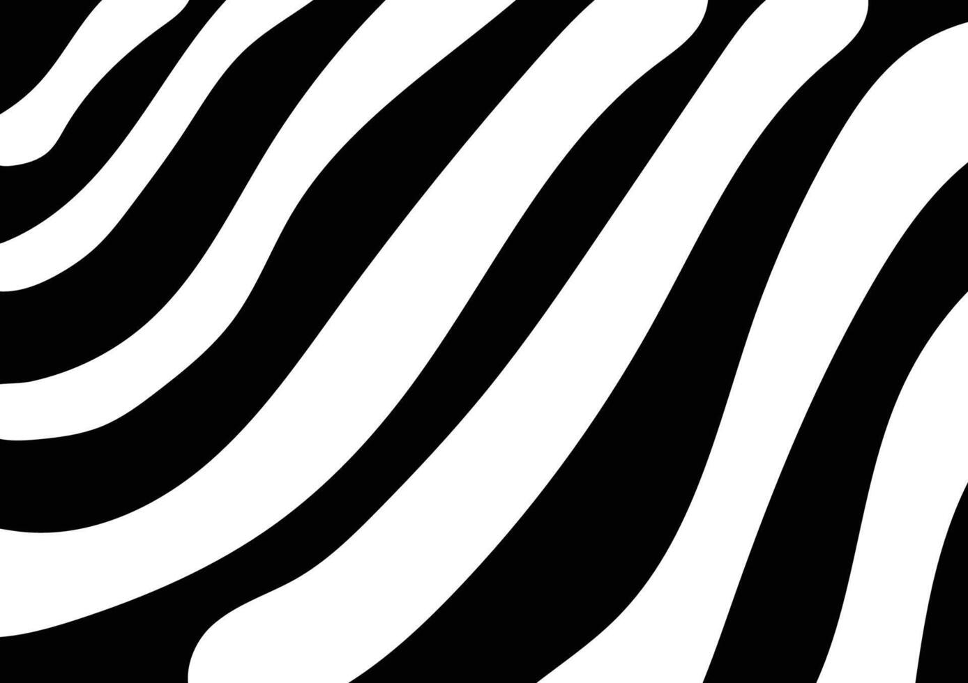 Abstract black and white wavy line patterns background. Zebra skin patterns design. vector