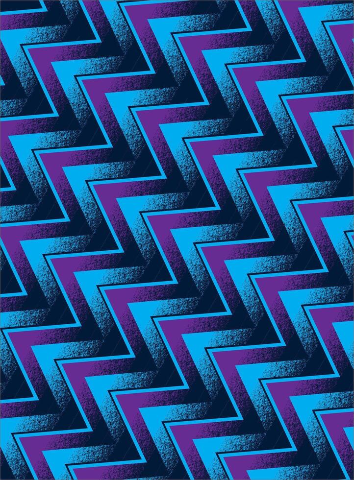 A blue and purple zigzag pattern vector
