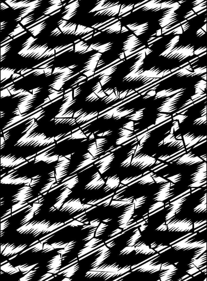 A black and white zigzag pattern with zigzag lines vector
