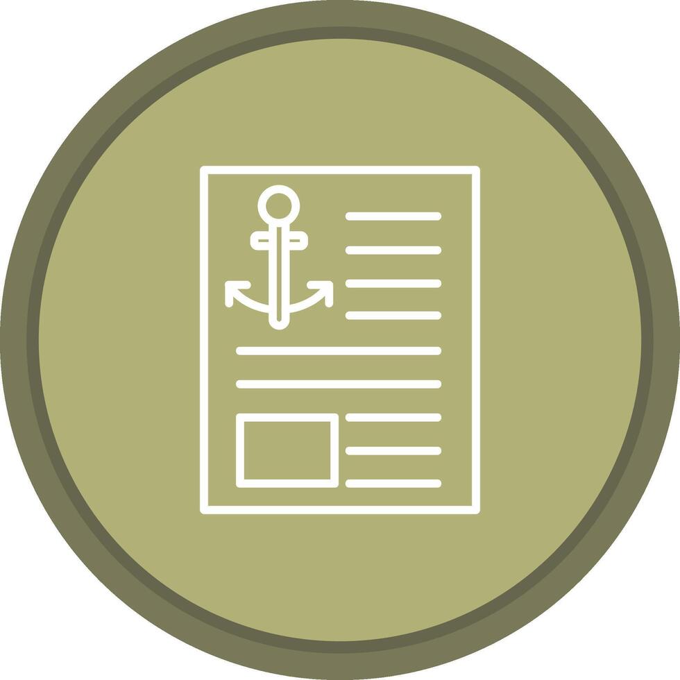 Anchor Text Icon Symbol Art vector