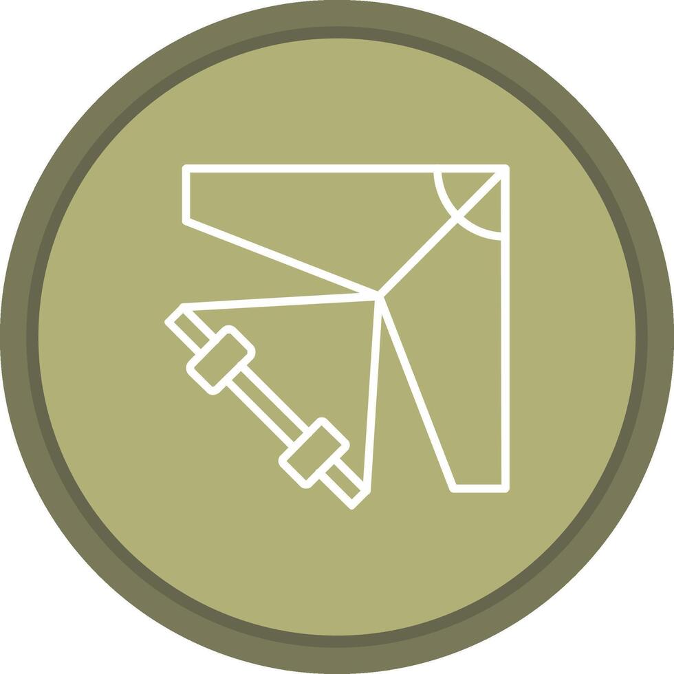 Glider icon. colored outline icon style. vector