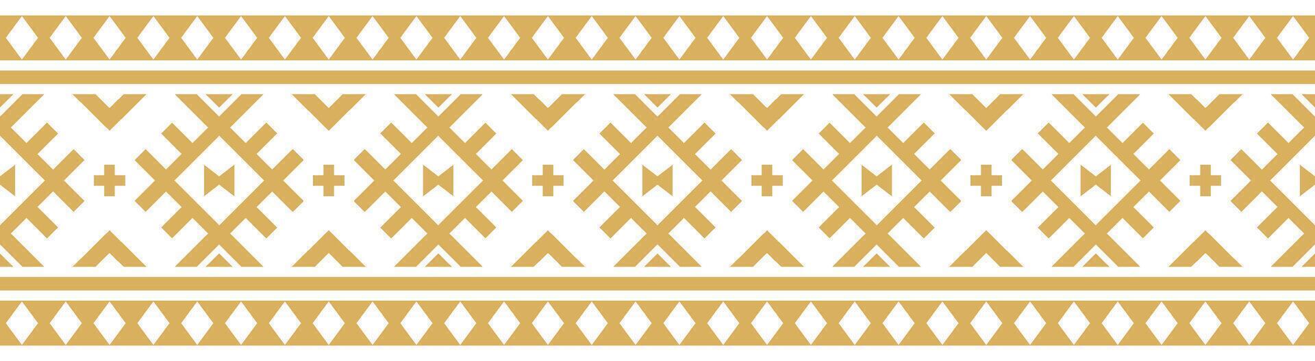 Ethnic abstract style with aztec antique border and seamless pattern motif. vector