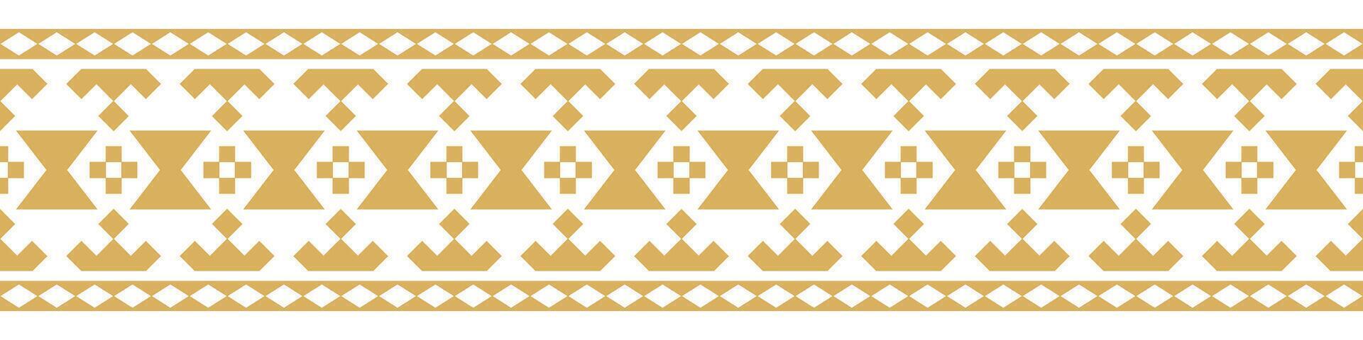 Geometric ethnic pattern aztec abstract antique border seamless. vector