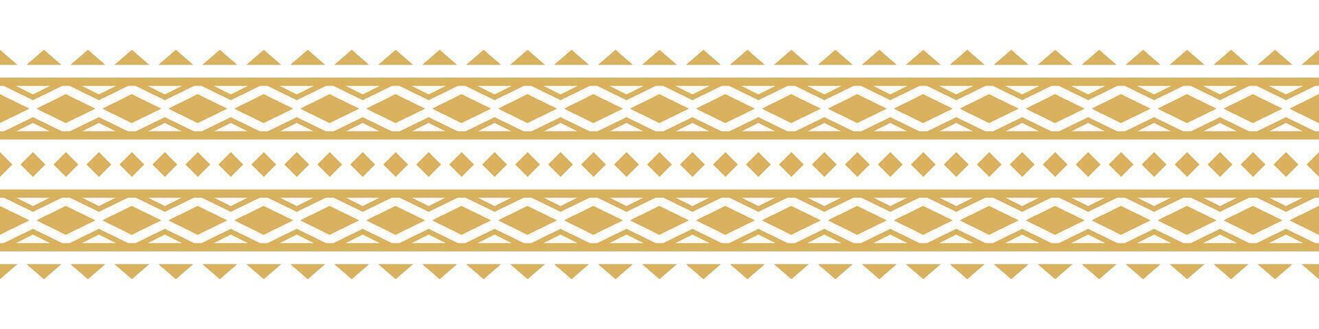 Seamless ethnic pattern with aztec retro border and artistic design. vector