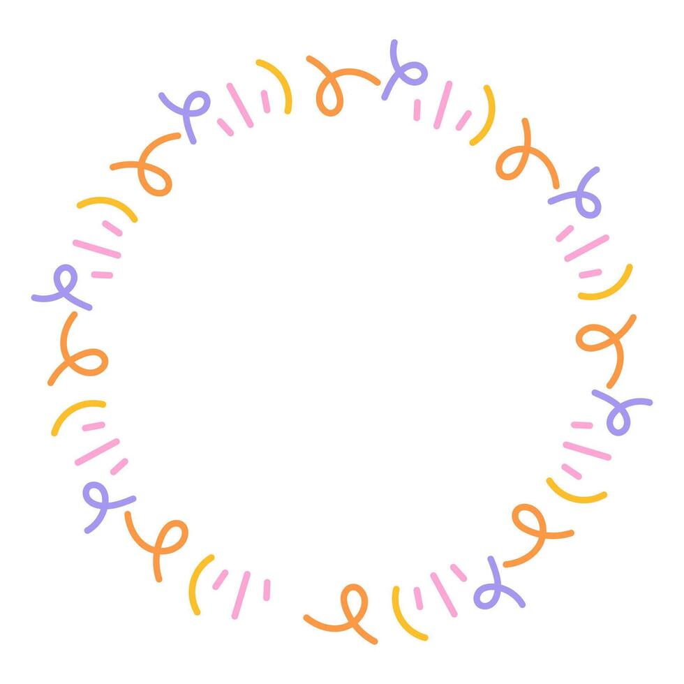Ribbon Swirl Round Border vector