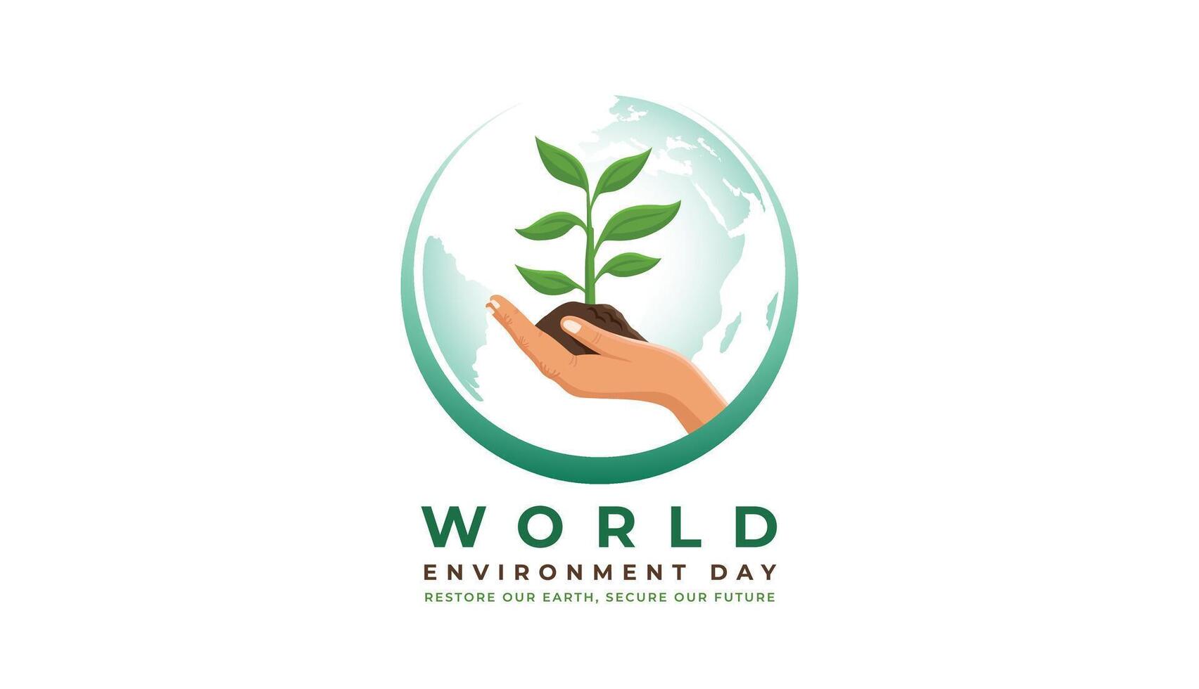 World Environment Day Graphic with Nature and Green Earth Theme vector