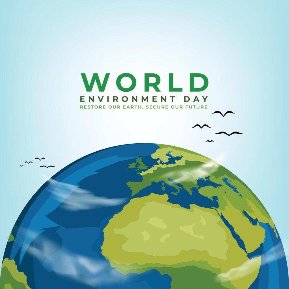 Eco-Friendly Globe Graphic for World Environment Day Celebration vector