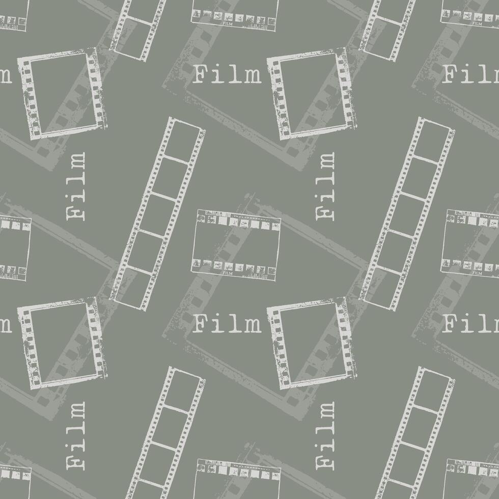 Vintage grunge pattern with film frame imprint. vector