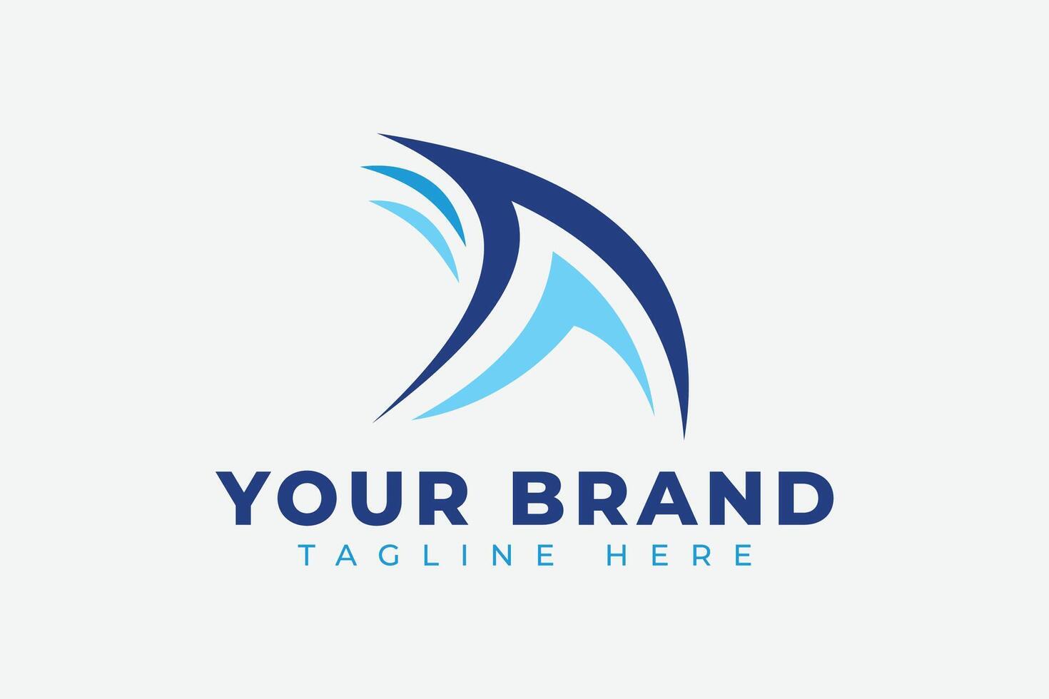 Abstract Sail Boat Flat Logo Design Element vector