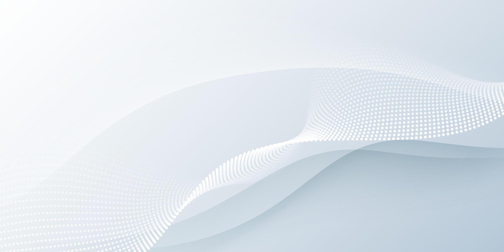 Abstract wave lines pattern, dot line particle on white, gray color background. Modern graphic design. Flowing halftone, gradient curve shape for data futuristic, technology background vector