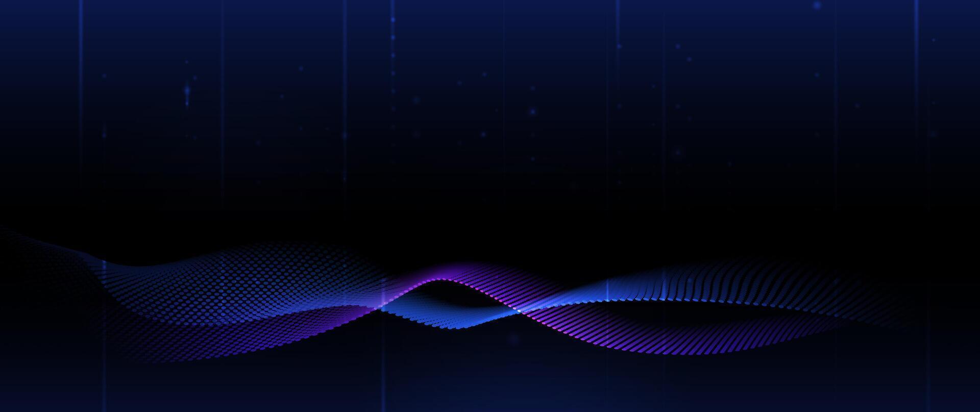 Abstract dynamic, wave - flow mesh particles. Illustration futuristic, network technology background. Design for banner, wallpaper. Futuristic, digital datum network and science concept vector