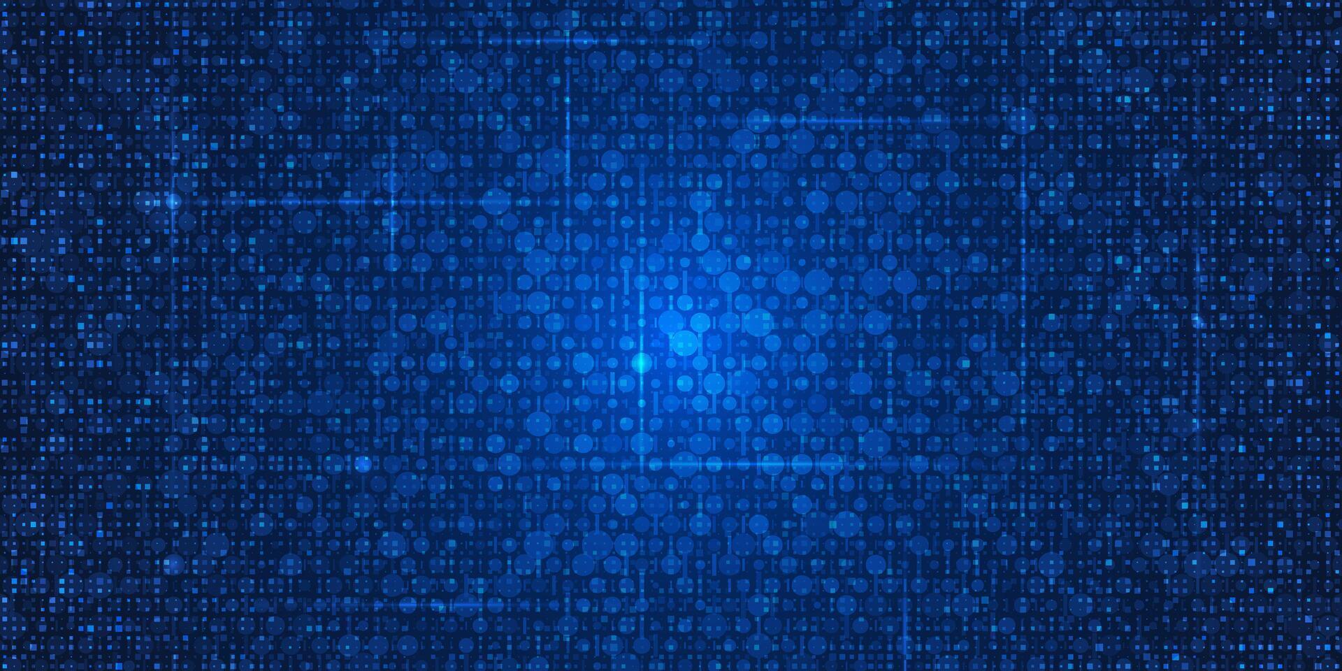 Abstract grid pixel pattern background. Illustration element with square, geometric mosaic, texture on dark blue color. Graphic design for digital datum, technology futuristic background vector