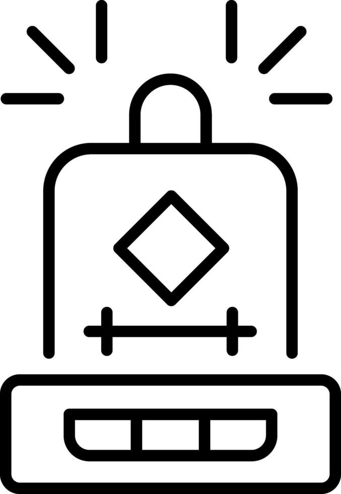 An outline style icon of alarm vector