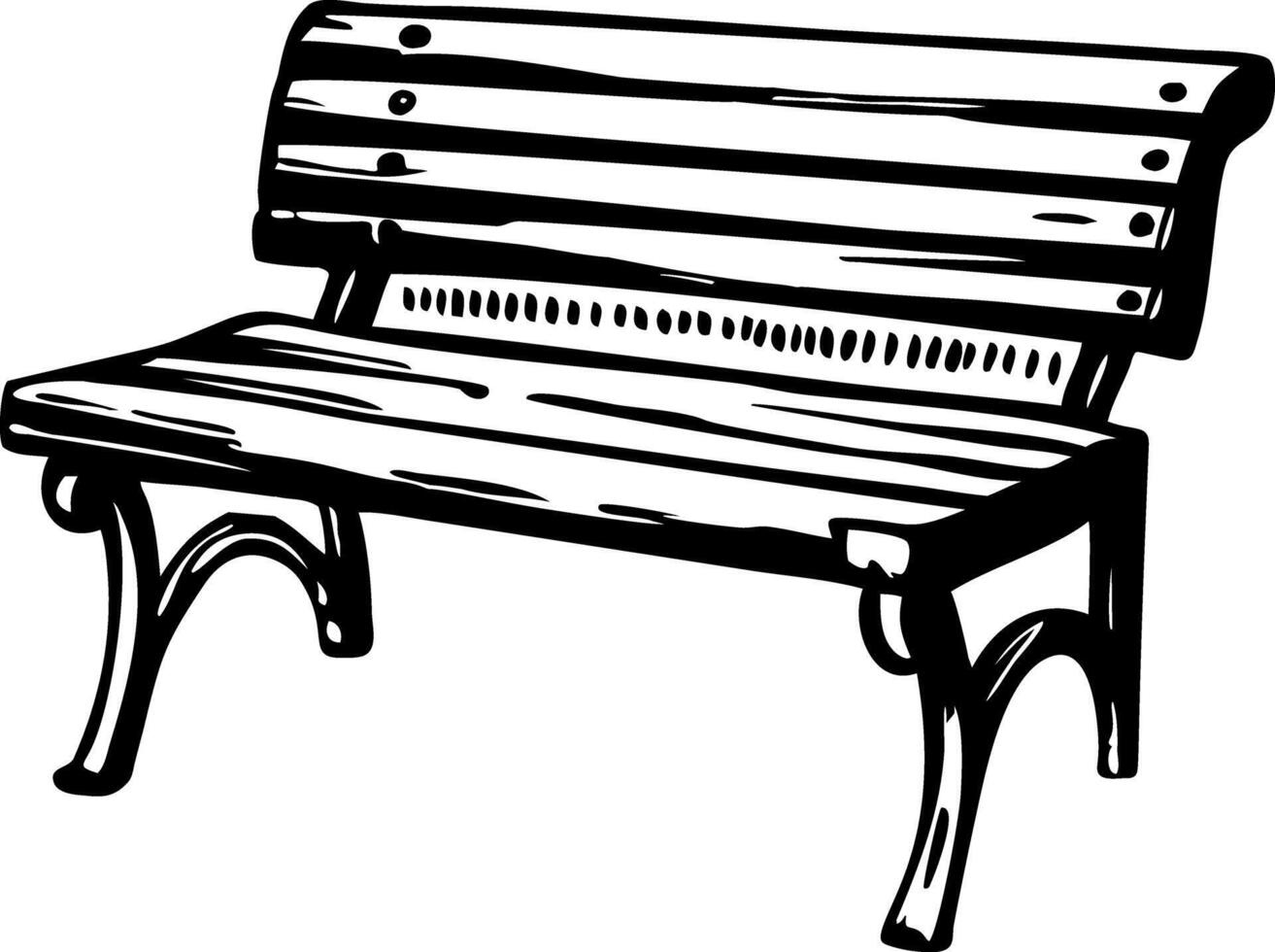 A vintage style icon of park bench vector