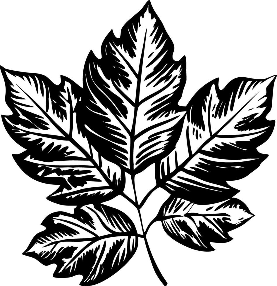 A sketchy style icon of falling autumn leaves vector