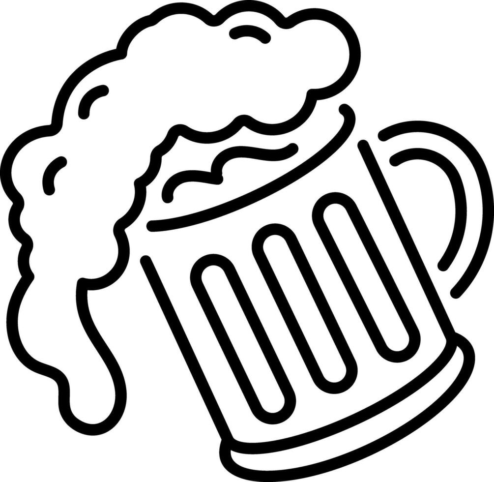 An outline style icon of beer vector