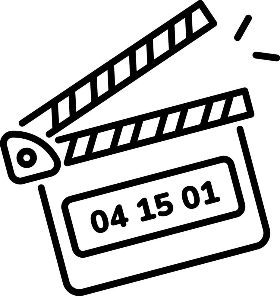 A line style icon of film dolly vector