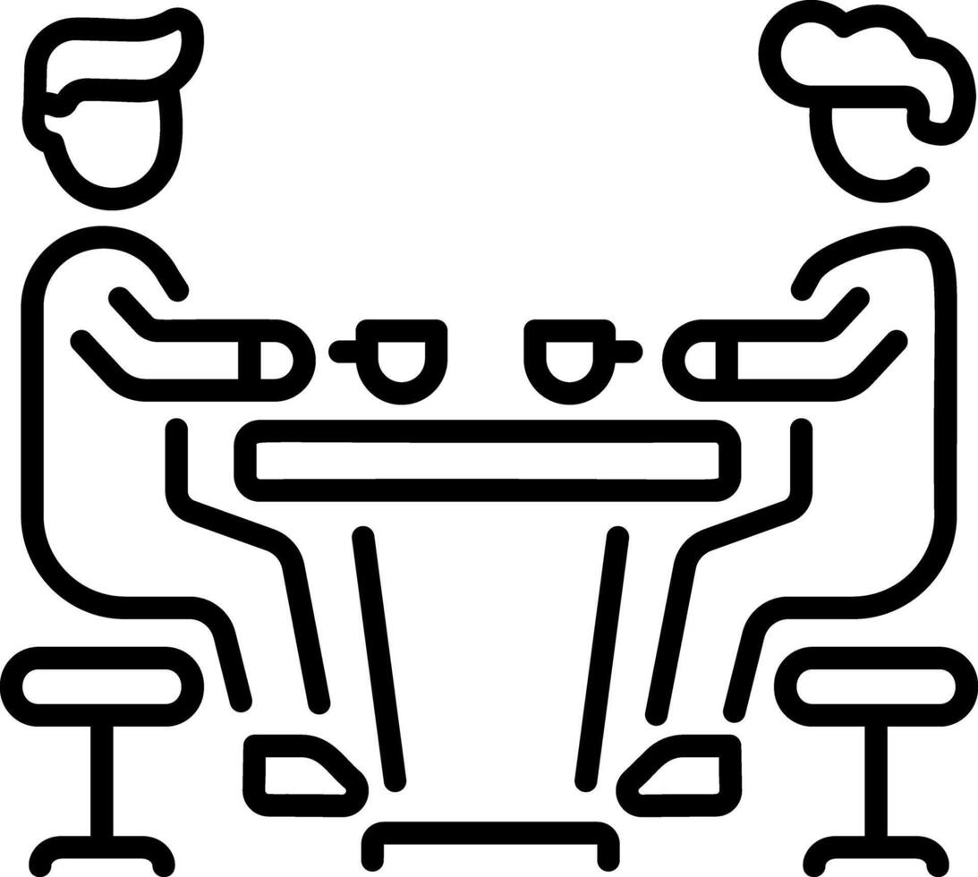 An outline style icon of thanksgiving dinner vector