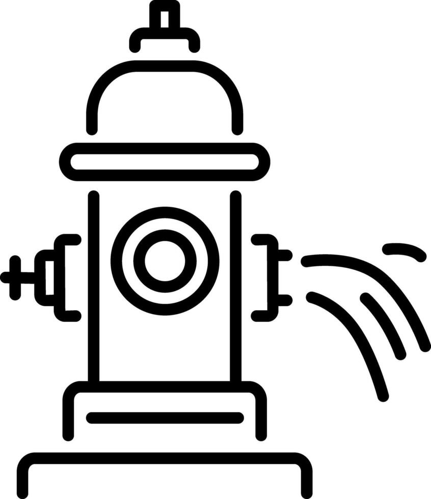 A outline style icon of fire hydrant vector