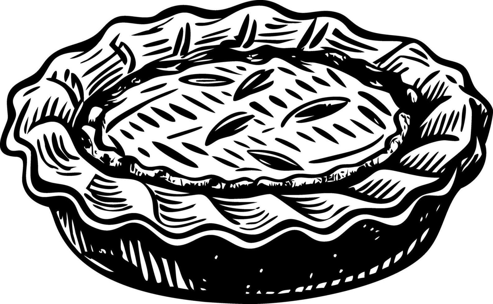 A vintage style illustration of pie crust edge vector