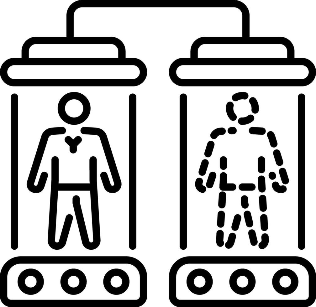 A line style icon of cloning concept vector