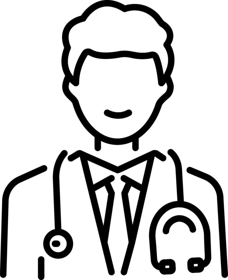 A line style icon of doctor vector