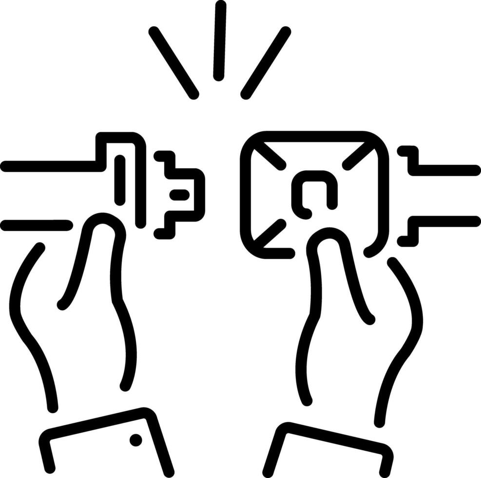 A outline style icon of seat belt vector