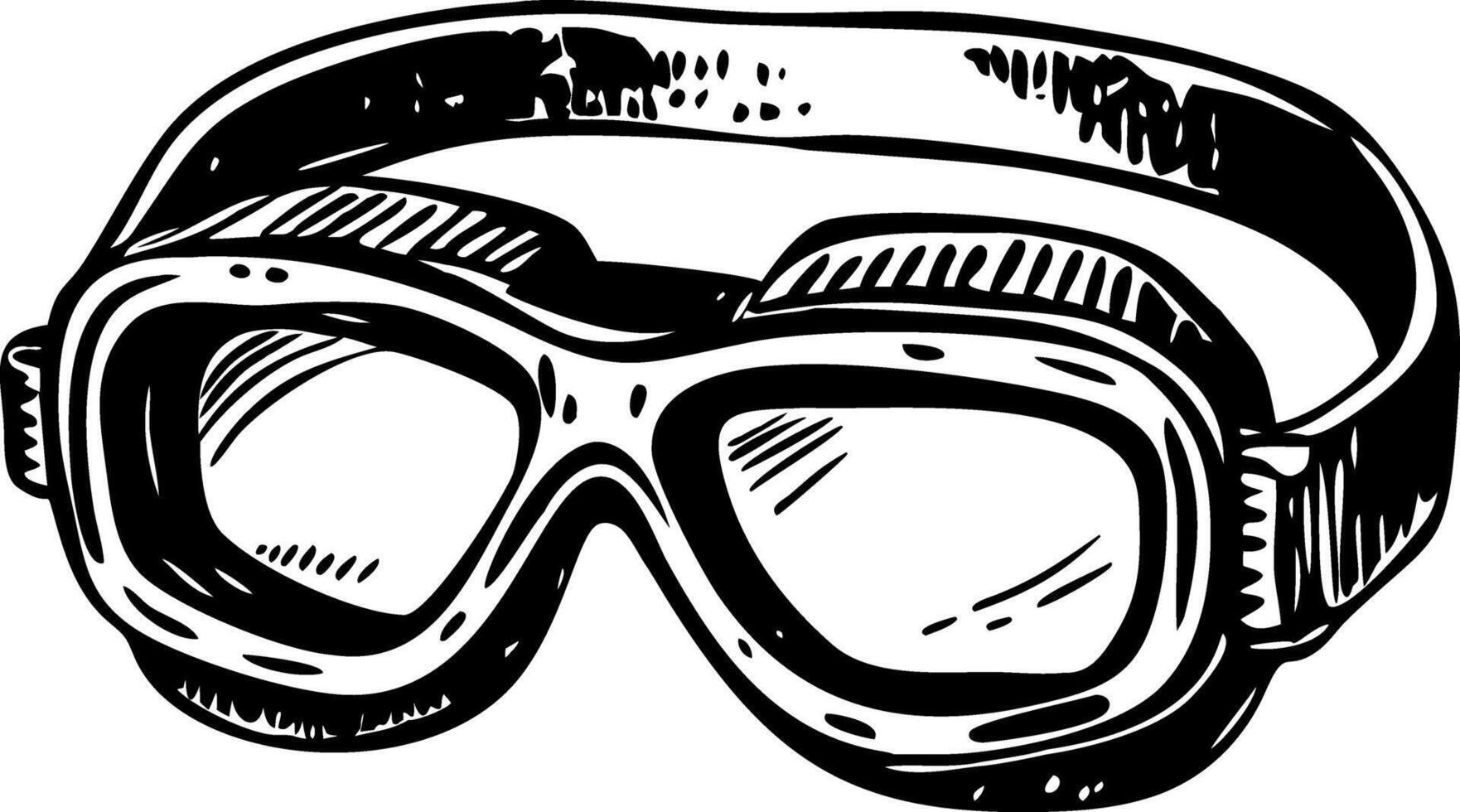 A vintage style illustration of swim goggles vector