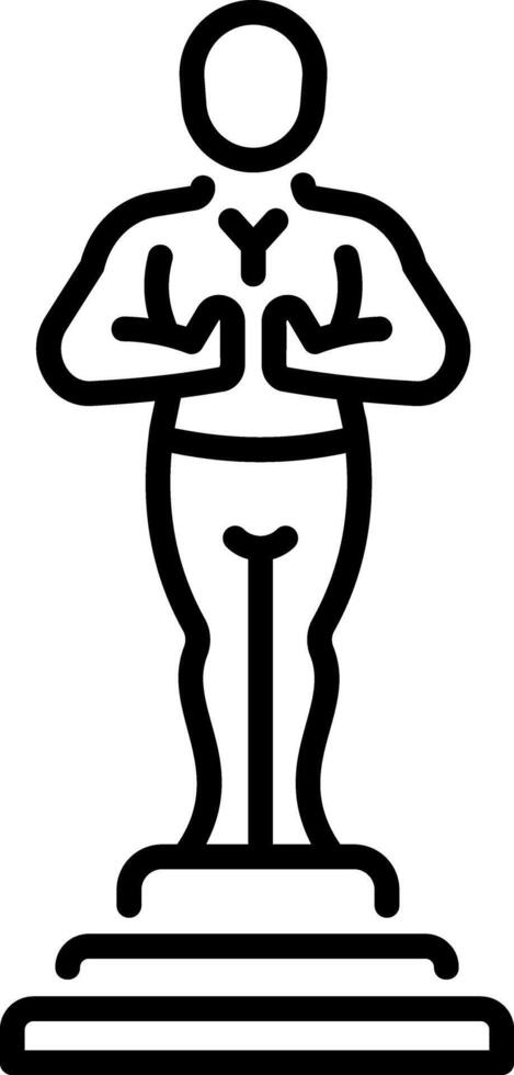 A line style icon of film trophy vector