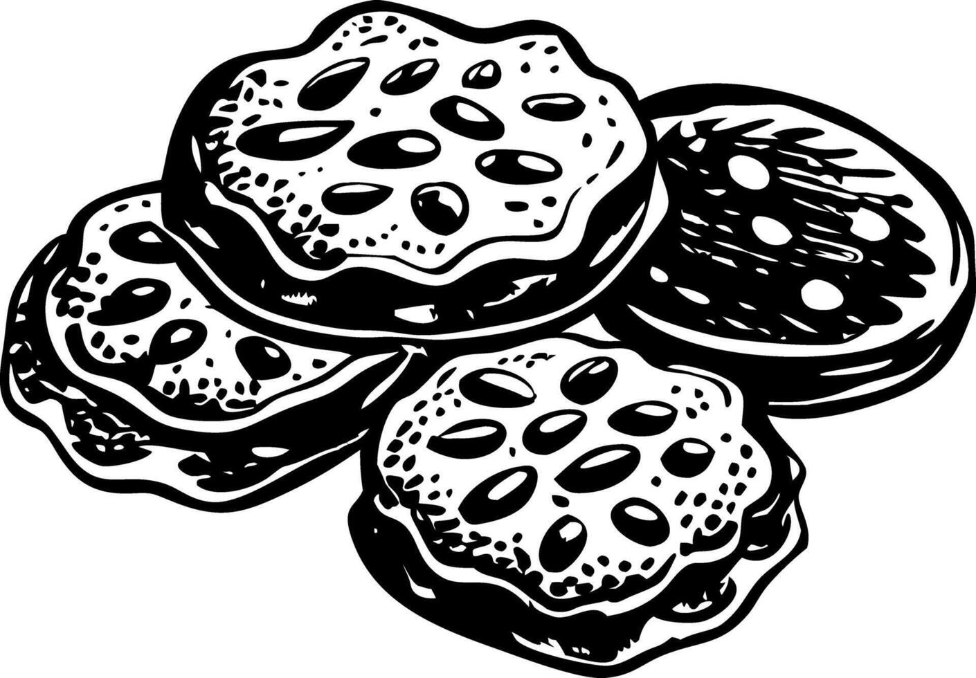 A vintage illustration of homemade biscuits vector