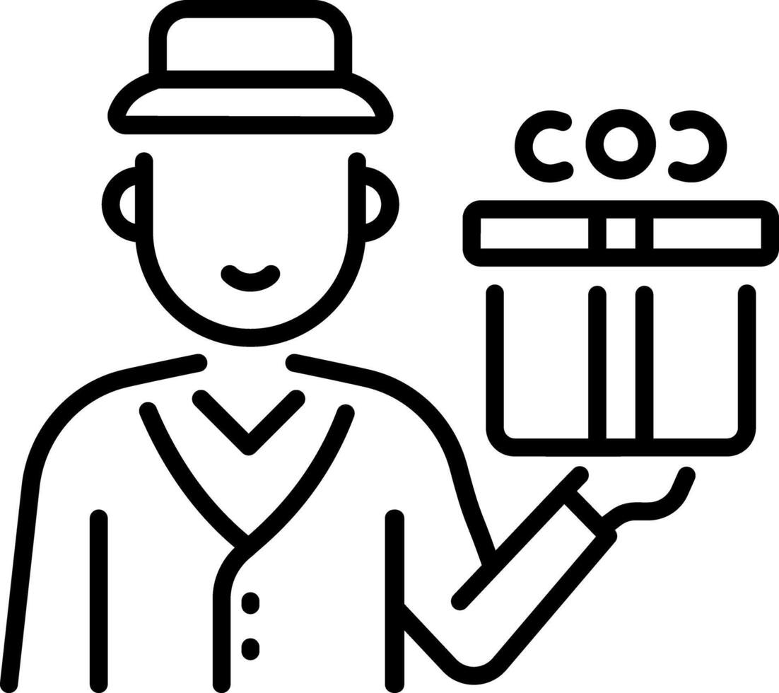 A linear style icon of surprise vector