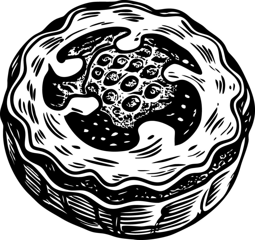A vintage illustration depicting christmas cookie vector