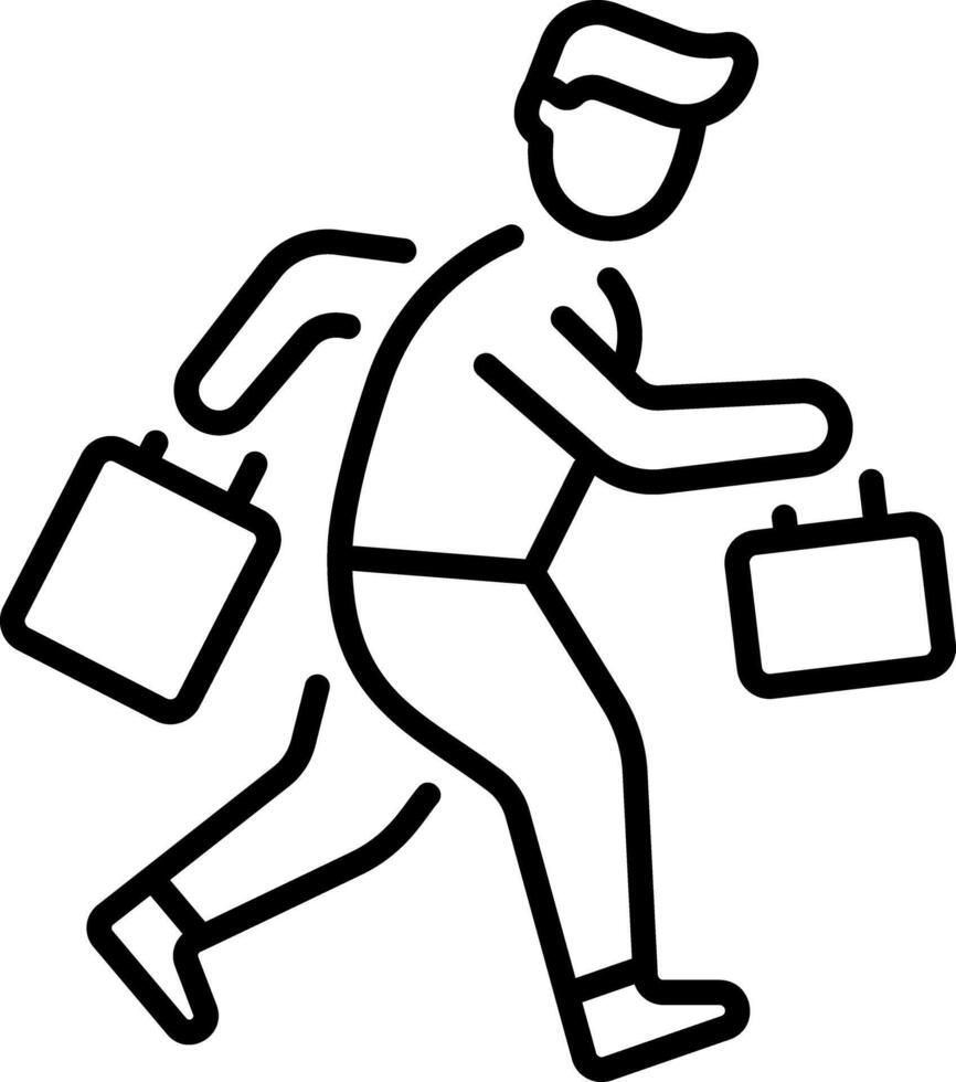 A line style icon of civilian vector