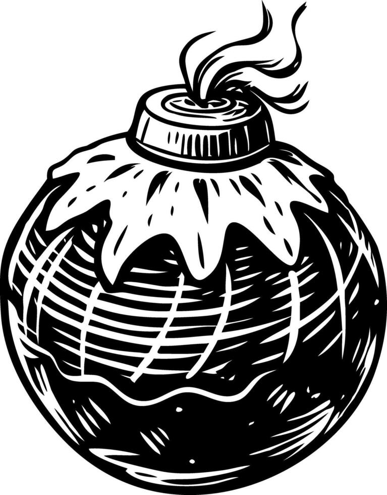A sketchy style illustration of chocolate bomb vector