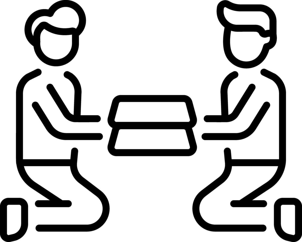 A line style icon of donation vector