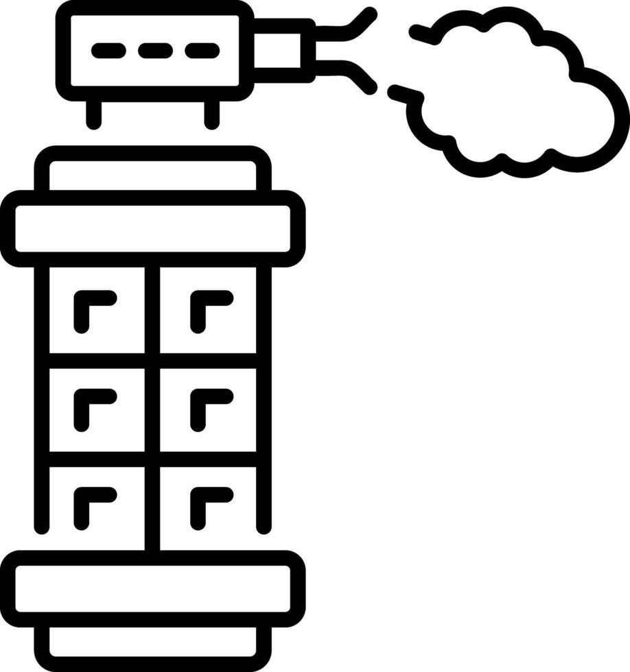 A linear icon of smoke bomb design vector