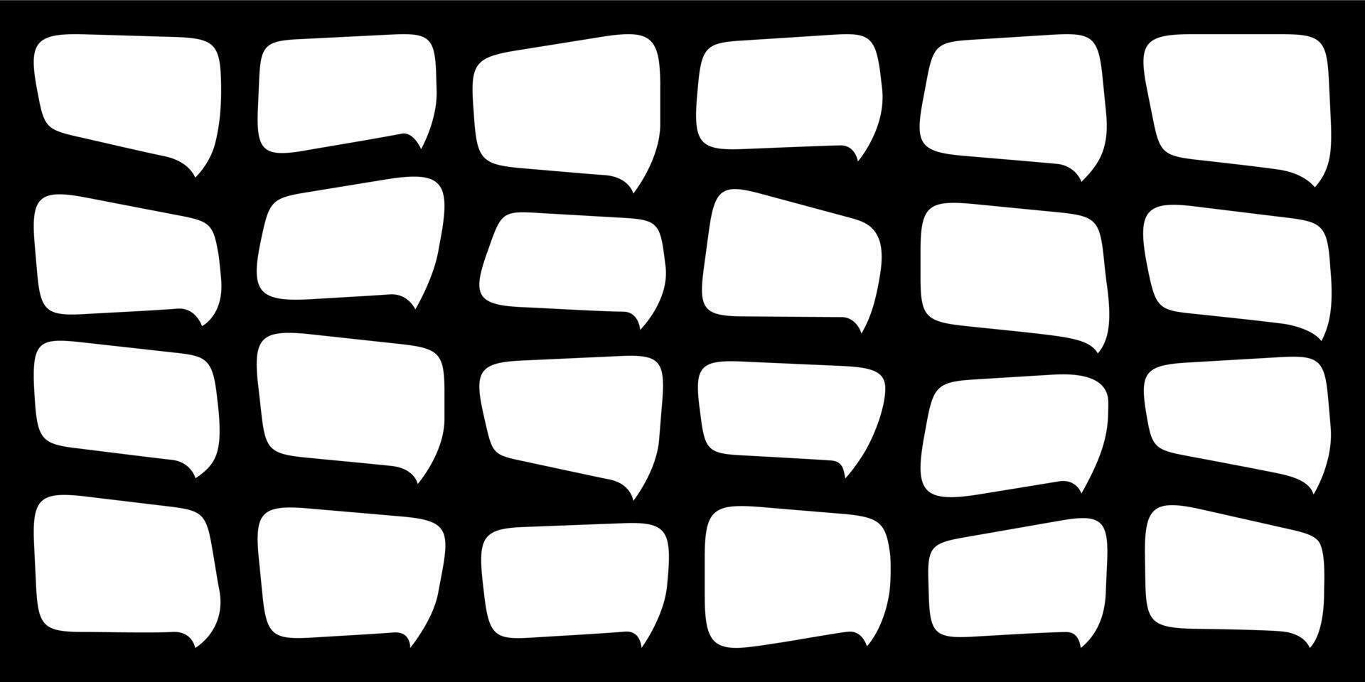Speech bubble, horizontal thought. Text chat talk balloon, cloud dialogue comic speak. Fun message shape. Cute cartoon word listening icon. Grunge angry quote think, Simple paper conversation vector