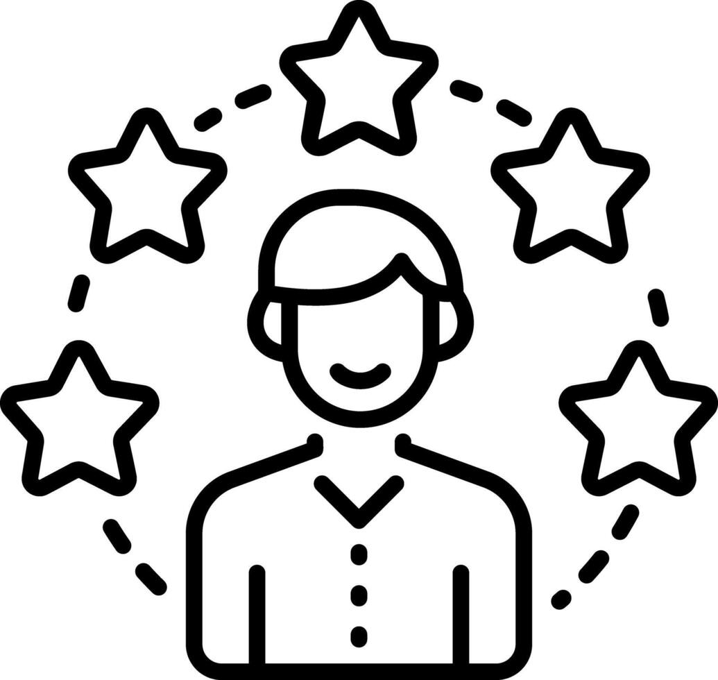 A line style icon of public figure vector