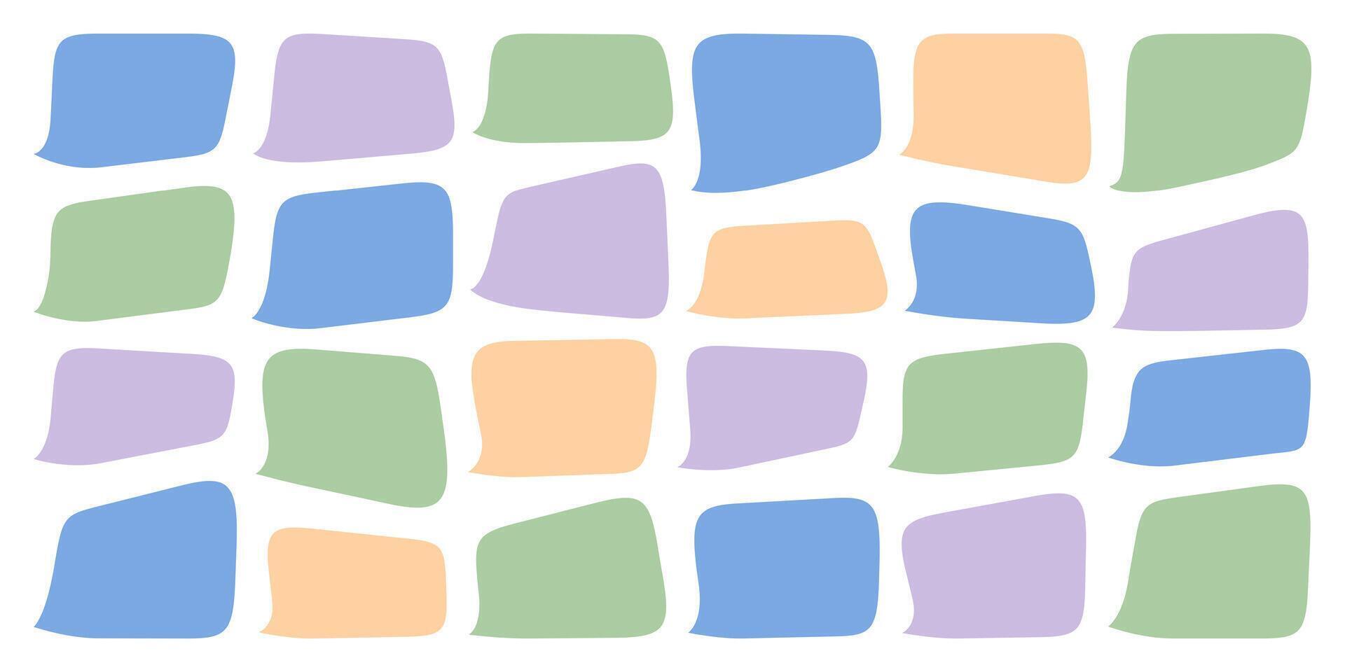 Speech bubble, horizontal thought. Text chat talk balloon, cloud dialogue comic speak. Fun message shape. Cute cartoon word icon. Grunge angry quote think, Simple paper conversation vector