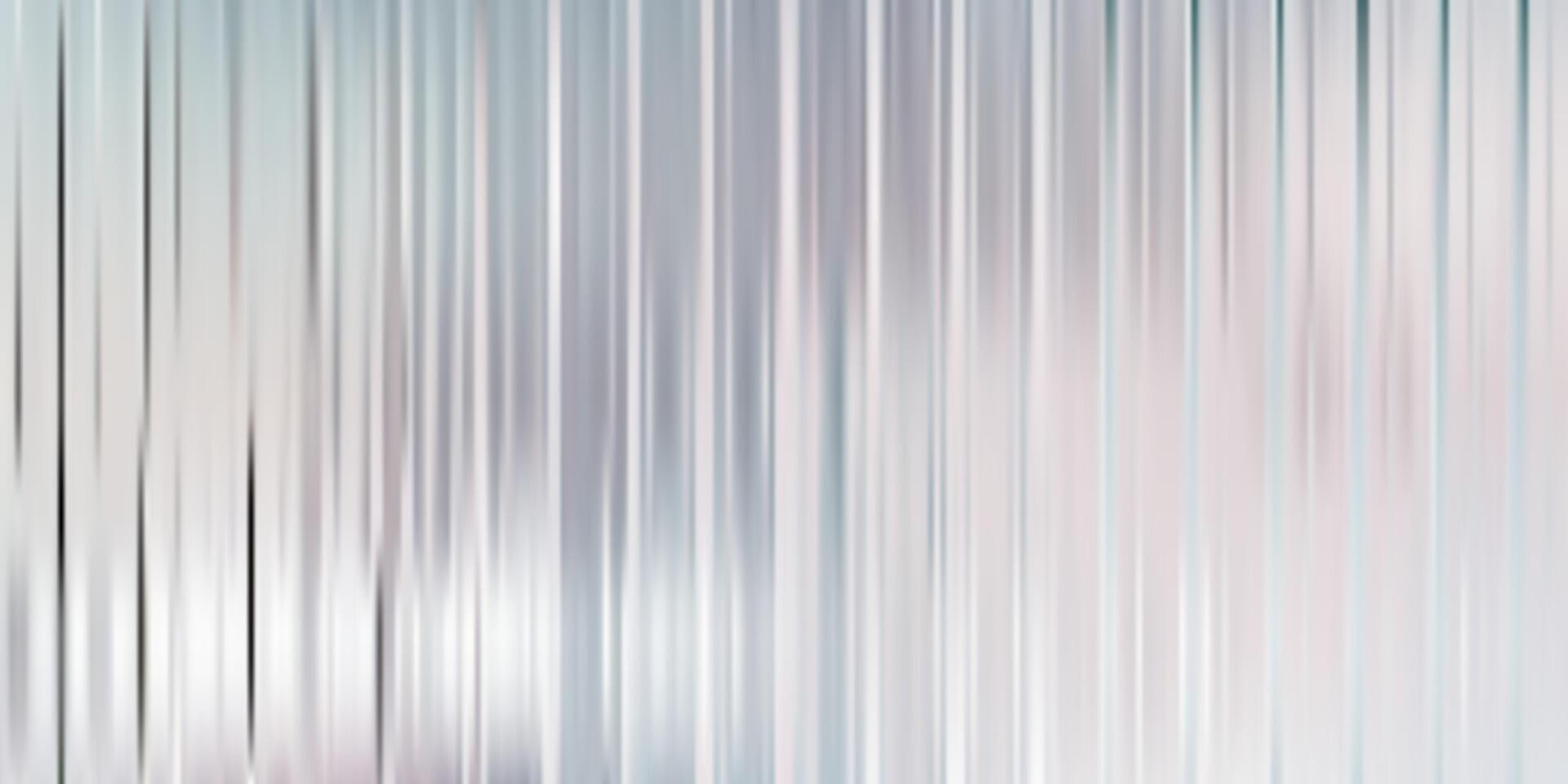 Glass pattern background, ice texture effect. Holograph metal reed abstract line gradient. Ribbed 3d flute ripple striations, silver light corrugated wall window. Frosty iridescent reflect vector