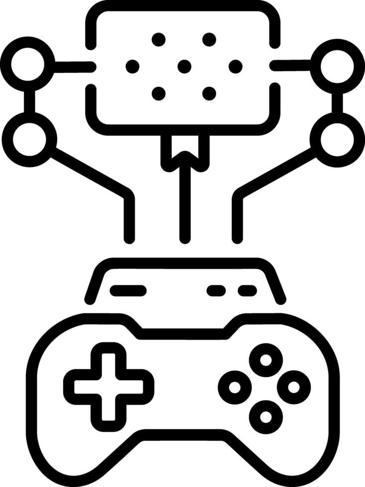 A linear style icon of gaming controller vector