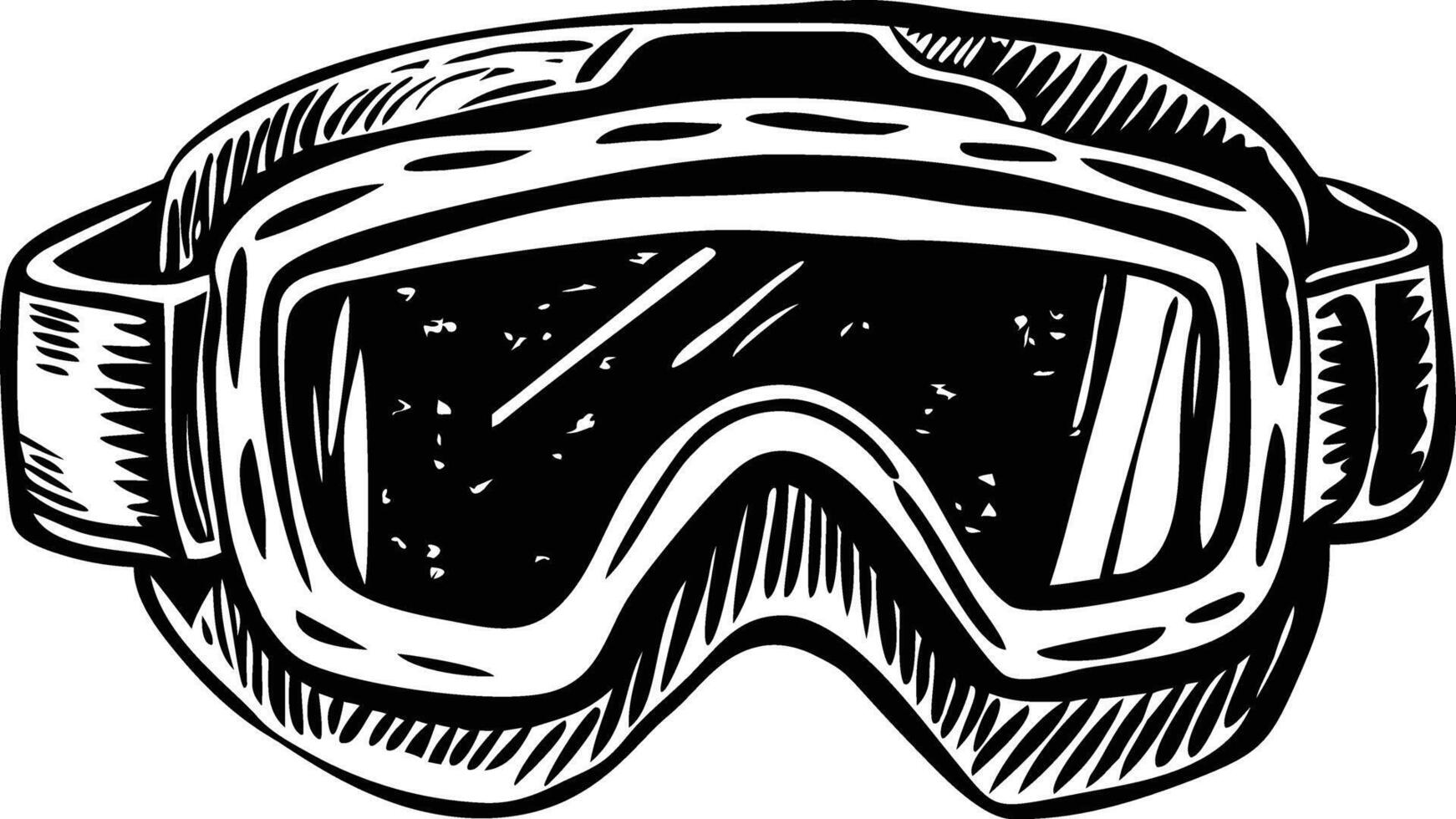 A vintage style illustration of snow goggles vector